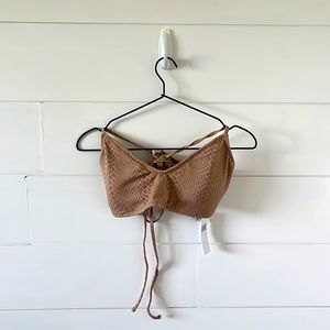 Snakeskin bikini swim top